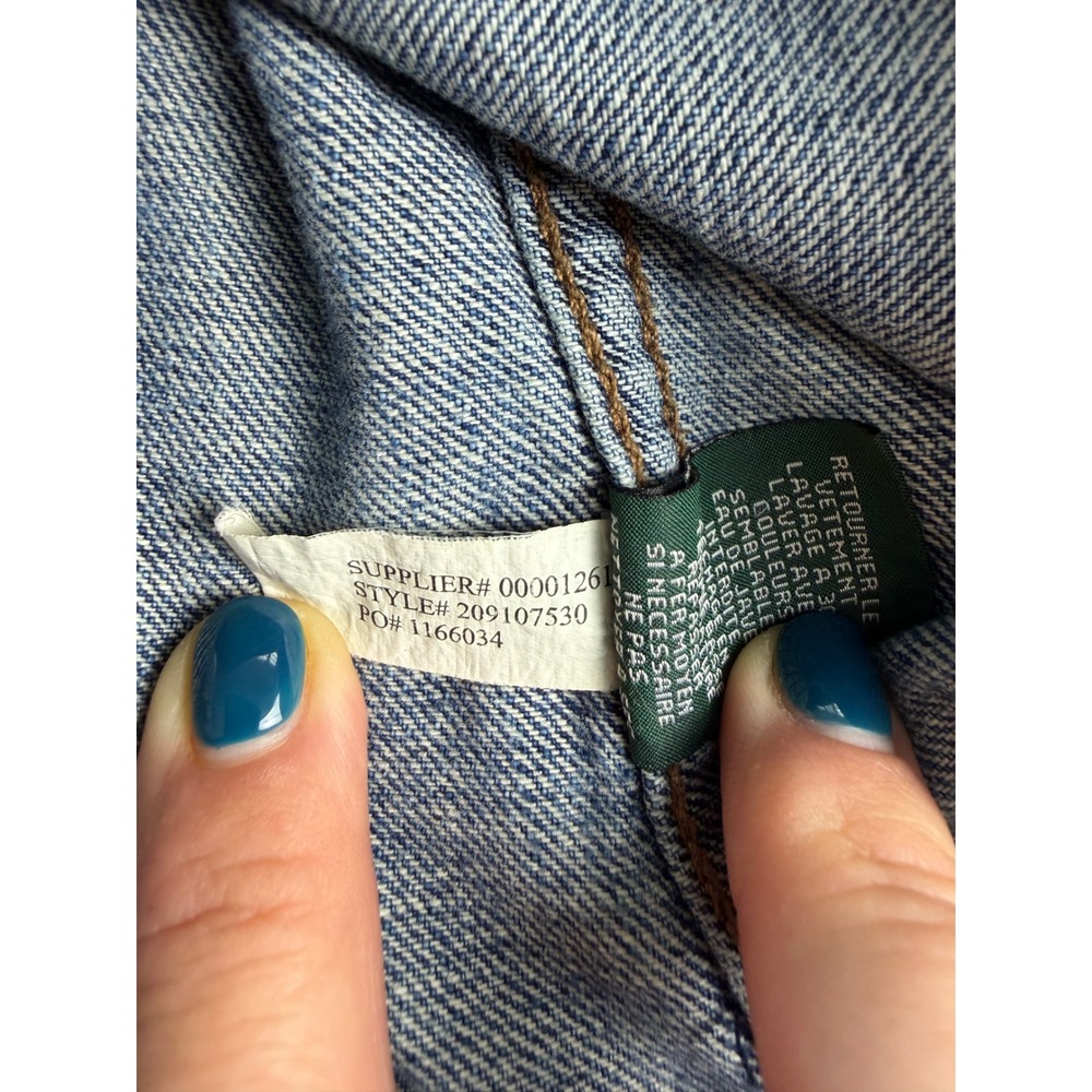 Lauren Jeans Co Ralph Lauren Denim 90's Y2K Trucker Jacket  Womens Size M - Picture 10 of 11